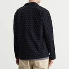 Service Works Men's Polka Dot Chore Shirt Jacket in Navy