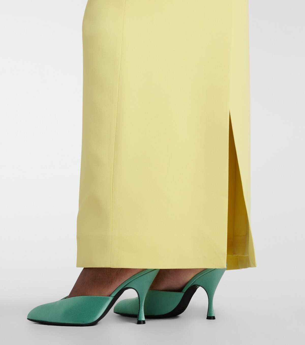 Elie Saab Embroidered halterneck cady maxi dress