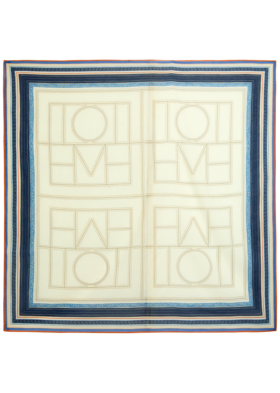 Toteme Collector Printed Cotton-blend Sarong - Navy - One Size
