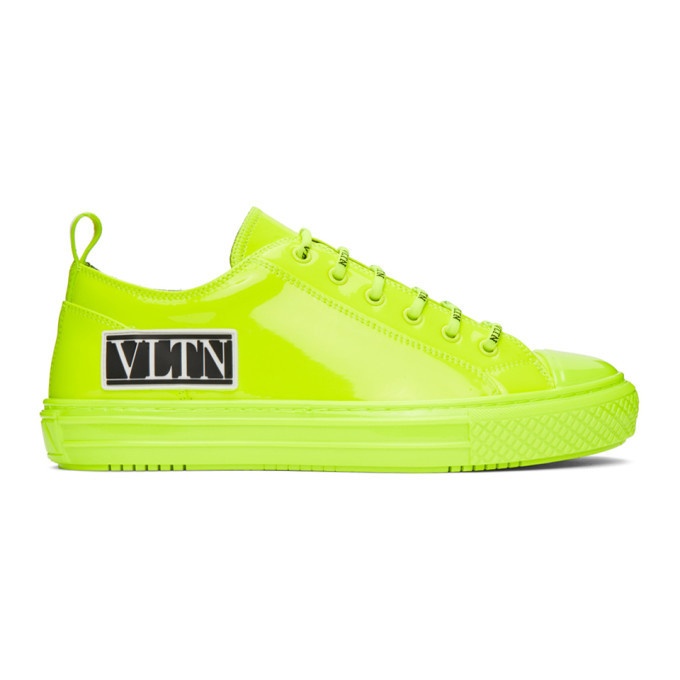 Photo: Valentino Green Valentino Garavani Patent VLTN Giggies Low-Top Sneakers