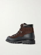 MORJAS - Leather-Trimmed Suede Hiking Boots - Brown