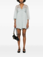 Chloé Pleated Silk Mini Dress