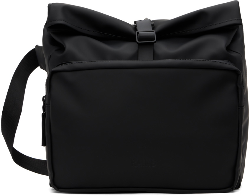 RAINS Black Rolltop Commuter Bag Rains RAINS Black Rolltop Commuter Bag Rains