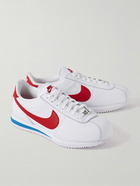 Nike - Cortez Mesh-Trimmed Leather Sneakers - White