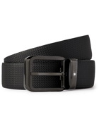 Montblanc - 3.5cm Reversible Textured-Leather Belt