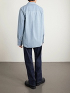 424 - HOORSENBUHS Two-Tone Denim Shirt - Blue
