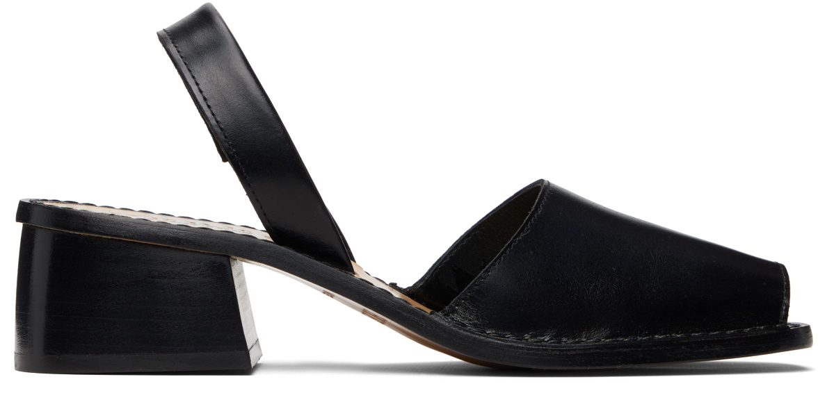 HEREU Black Altet Heeled Sandals