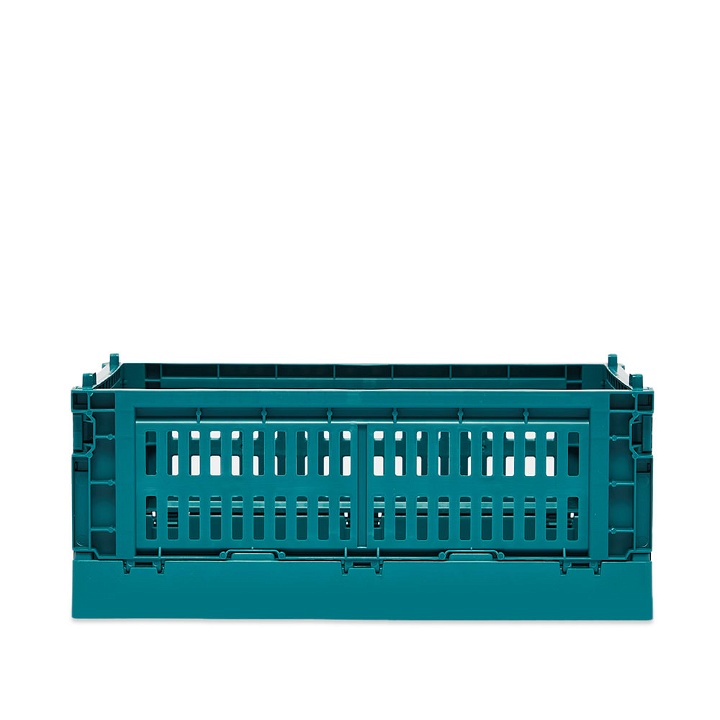 Photo: HAY Small Recycled Colour Crate in Ocean Green