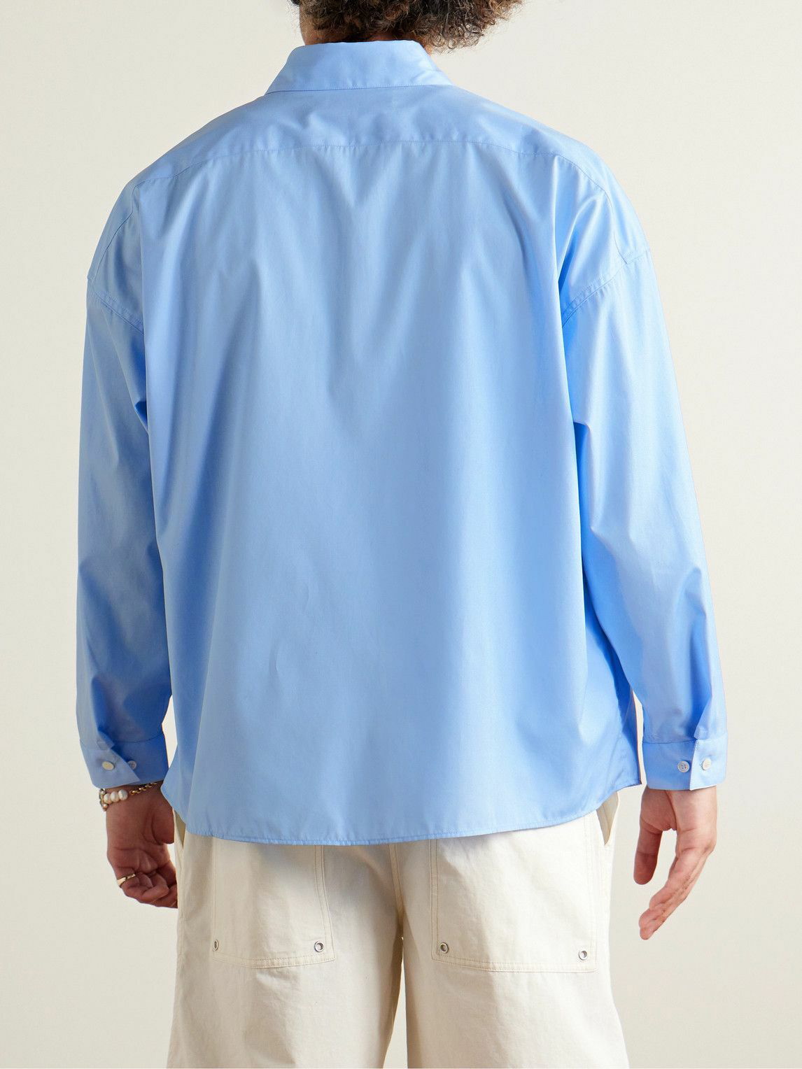 Logo cotton poplin shirt