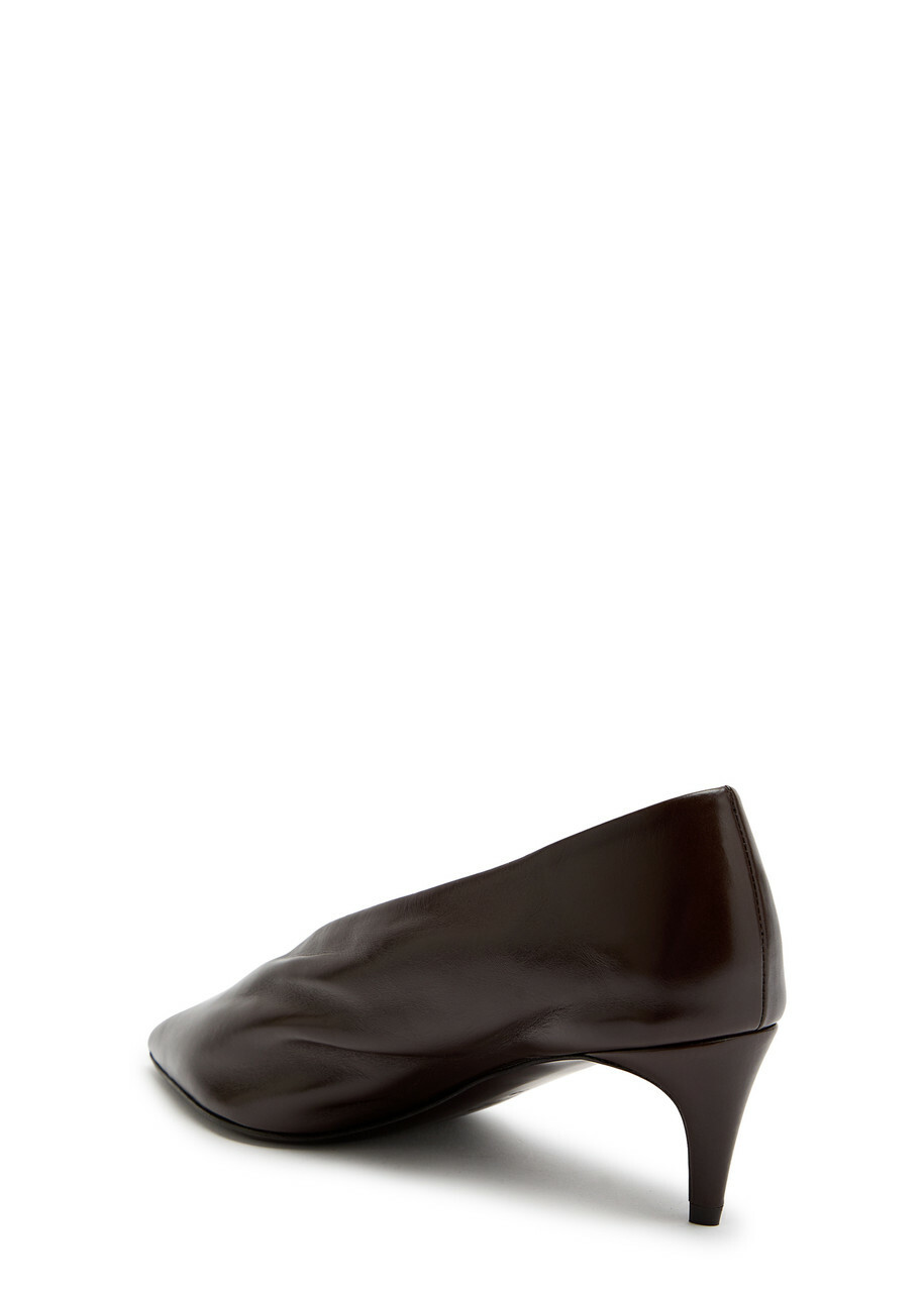 Khaite Miriam 50 Draped Leather Pumps