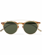 Brunello Cucinelli - Eduardo Round-Frame Acetate and Gold-Tone Sunglasses