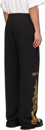 We11done Black Fire Sweatpants