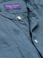 Ralph Lauren Purple label - Grandad-Collar Linen Shirt - Blue