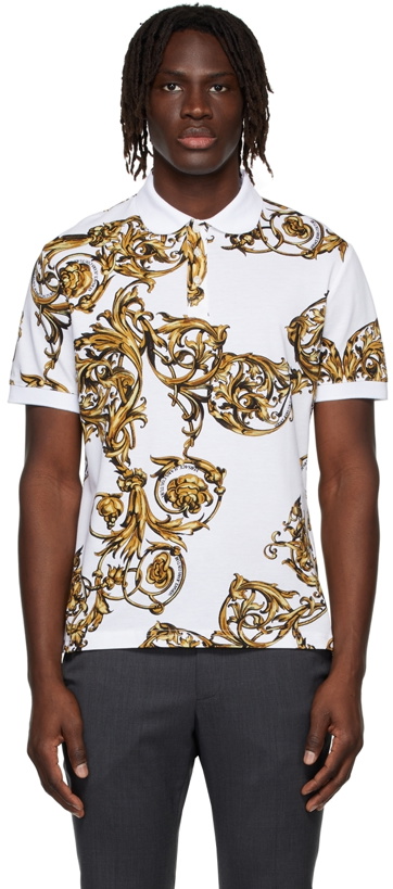 Photo: Versace Jeans Couture White Garland Polo Shirt