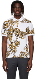 Versace Jeans Couture White Garland Polo Shirt