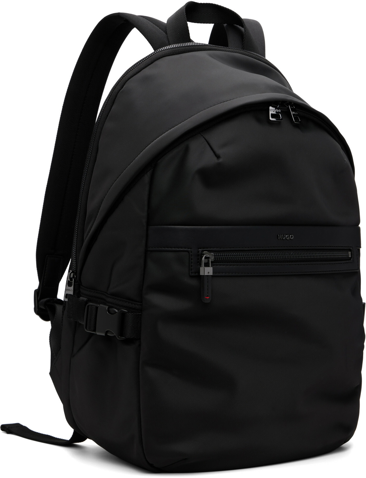 Hugo Black Twill Logo Lettering Backpack