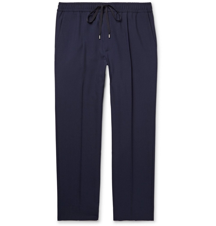 Photo: Gucci - Navy Cropped Wool Drawstring Trousers - Men - Navy