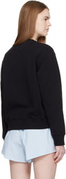 MM6 Maison Margiela Black Unbrushed Cotton Sweatshirt