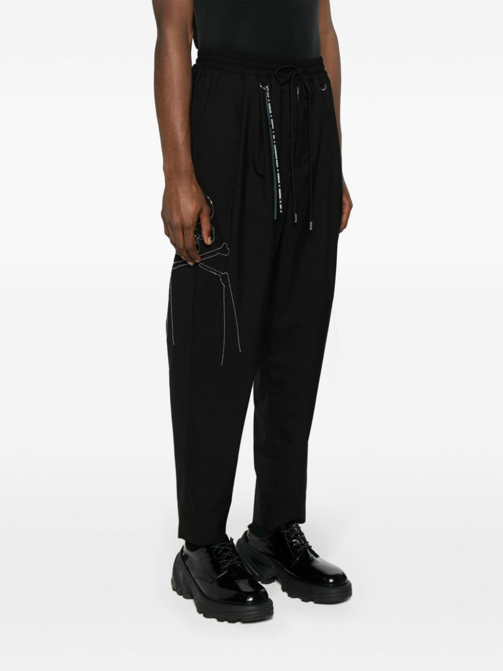 Mastermind Japan Black Drawstring Track Pants mastermind JAPAN