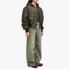 Entire Studios Women's Hooded Broad Bomber Jacket in Jade