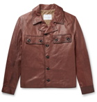 Kingsman - Burnished-Leather Jacket - Brown