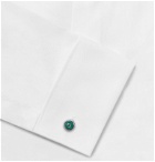 Gucci - Burnished Sterling Silver and Resin Cufflinks - Green