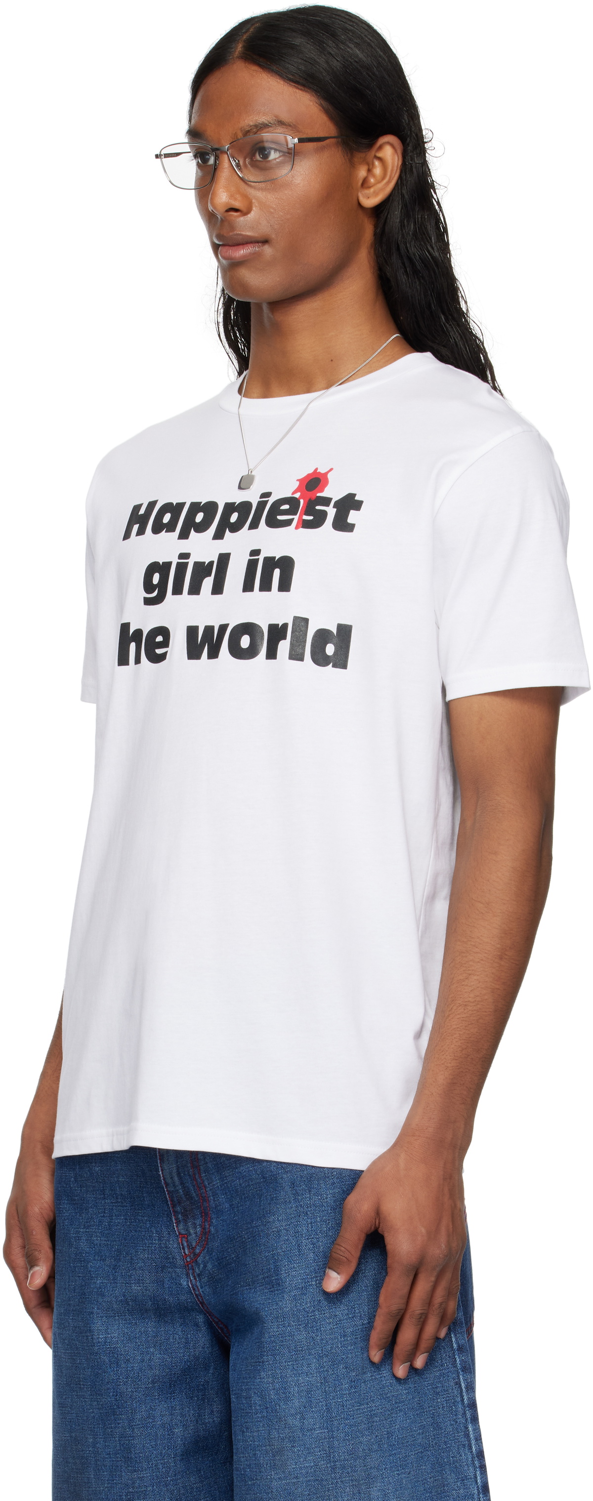 Ashley Williams SSENSE Exclusive White 'Happy' Danny T-shirt