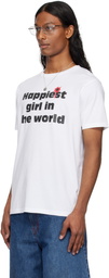 Ashley Williams SSENSE Exclusive White 'Happy' Danny T-shirt