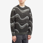 Dime Men's Houndstooth Knit Sweater in Coal