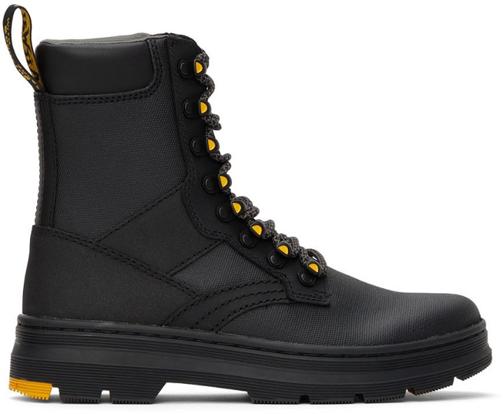 Photo: Dr. Martens Black Iowa Coated Canvas Boots