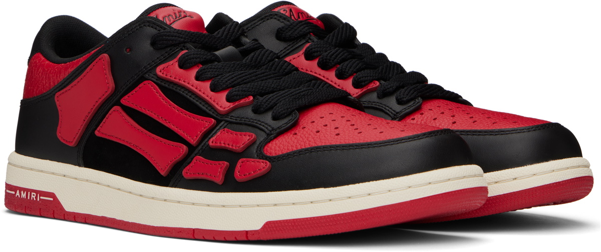 AMIRI Black & Red Skel-Top Low Sneakers Amiri