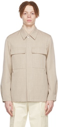 Jil Sander SSENSE Exclusive Beige Wool Jacket