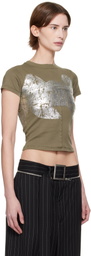 Eckhaus Latta Taupe Lapped Baby T-shirt