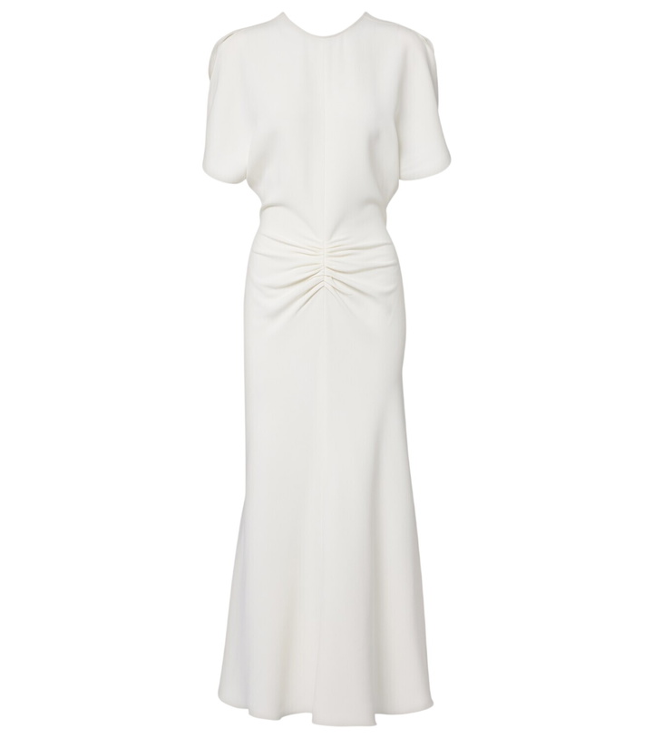 Photo: Victoria Beckham Bela gathered cady midi dress