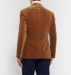 Ralph Lauren Purple Label - Camel Slim-Fit Double-Breasted Cotton-Velvet Suit Jacket - Brown