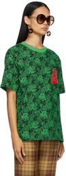 SSENSE WORKS SSENSE Exclusive Jeremy O. Harris Black & Green Rose T-Shirt