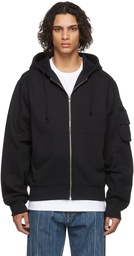 Helmut Lang Black Sport Zip-Up Hoodie