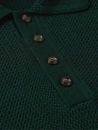 PIACENZA 1733 - Textured-Knit Virgin Wool Polo Shirt - Green