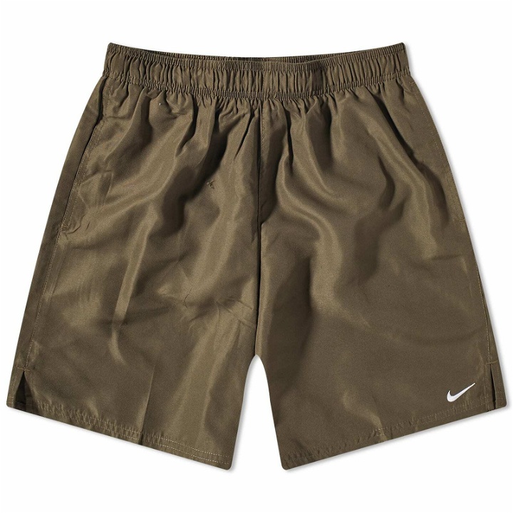 Photo: Nike Swim Men's Essential 7" Volley Short in Cargo Khaki