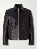 TOTEME - Distressed Leather Jacket - Black