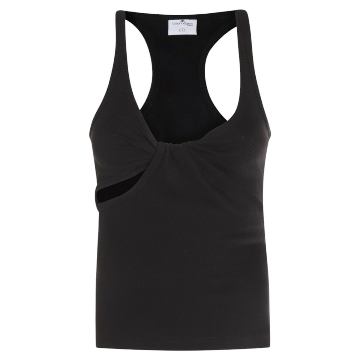 Courrèges Logo ribbed-knit tank top Courreges