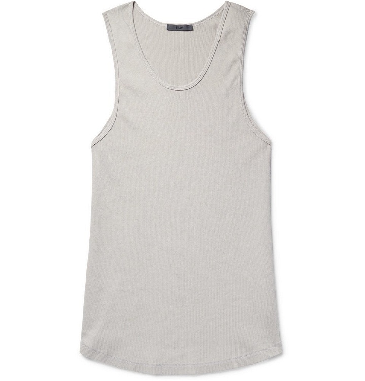 Photo: BILLY - Colton Ribbed Cotton-Jersey Tank Top - Gray