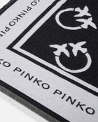 Pinko Jacquard Cape With Monogram Logo Black/Cream