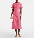 Leo Lin Caroline laser-cut midi dress