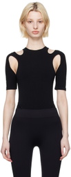 ANDREĀDAMO Black Cutout Bodysuit