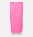 The Attico Virgin wool pencil skirt