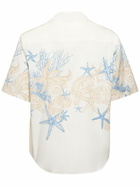 VERSACE Coral Print Cotton Short Sleeve Shirt