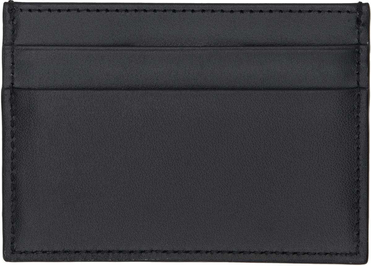 Dolce&Gabbana Black Calfskin Raised Logo Card Holder