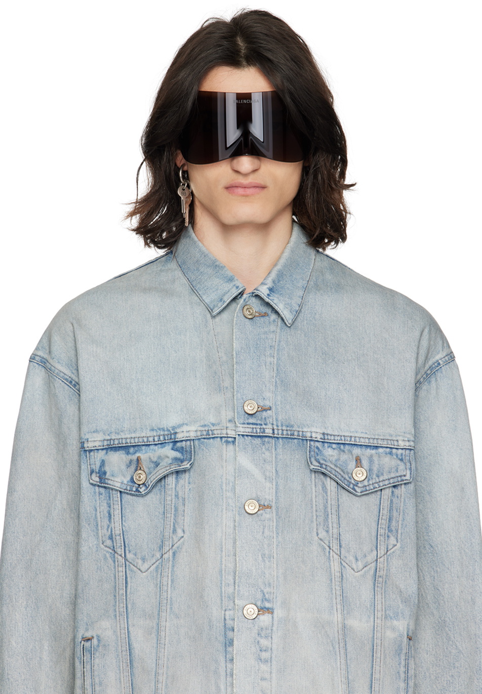 Balenciaga Silver Locker Single Earring