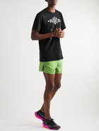 Nike Running - Wild Run Printed Cotton-Blend Dri-FIT Running T-Shirt - Black